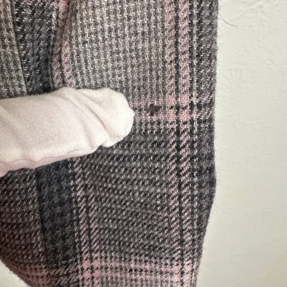 Pendleton Women's Blazer in Pink and Gray Plaid Size 6 Petite Vintage - Picture 10 of 12